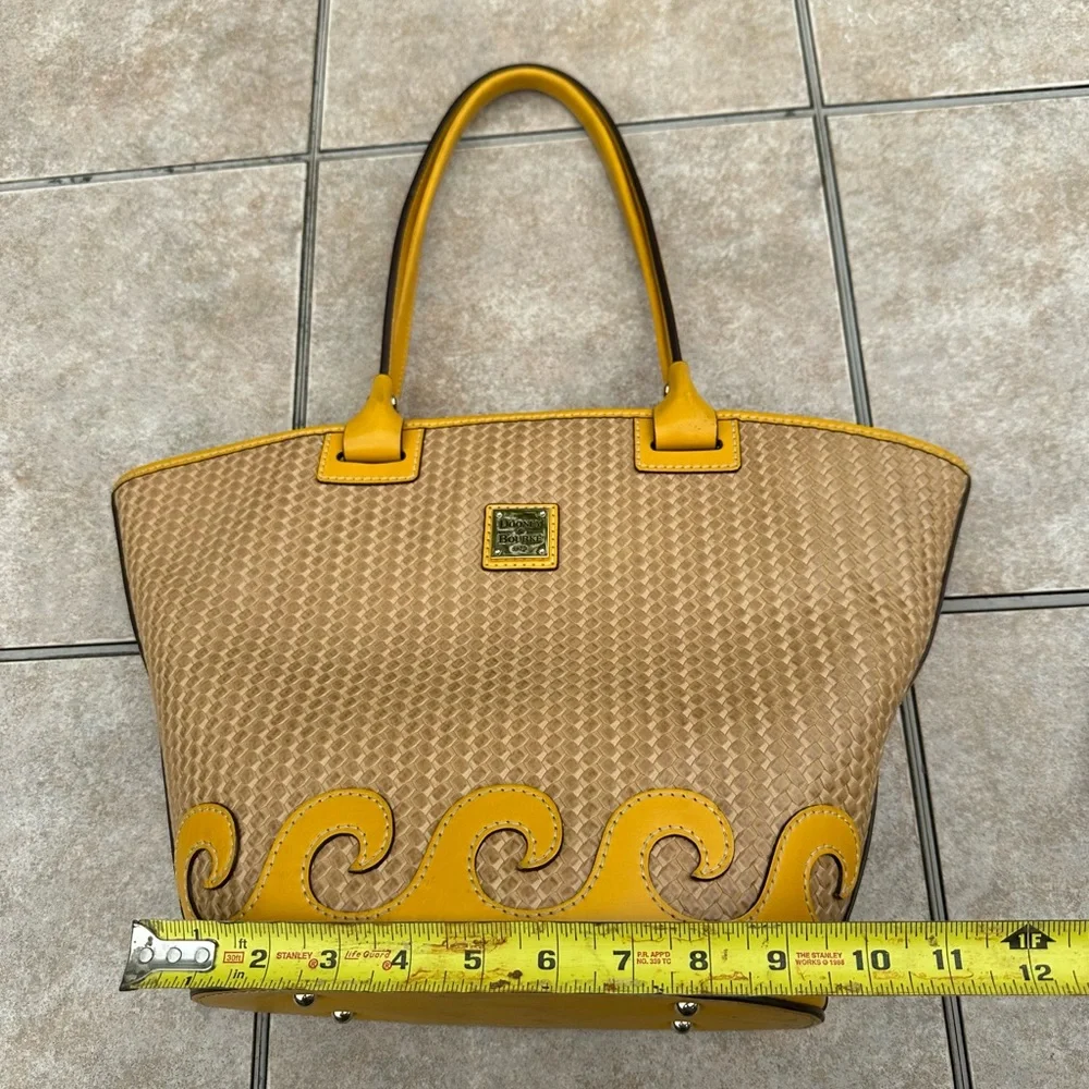 Dooney & Bourke Beacon Woven Atlantic Tote Light Taupe - Picture 6 of 16